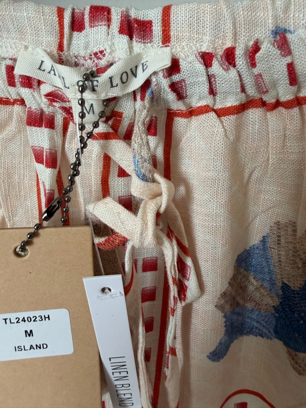 Label of love linen blend beach ocean wide leg pants - Picture 4 of 5